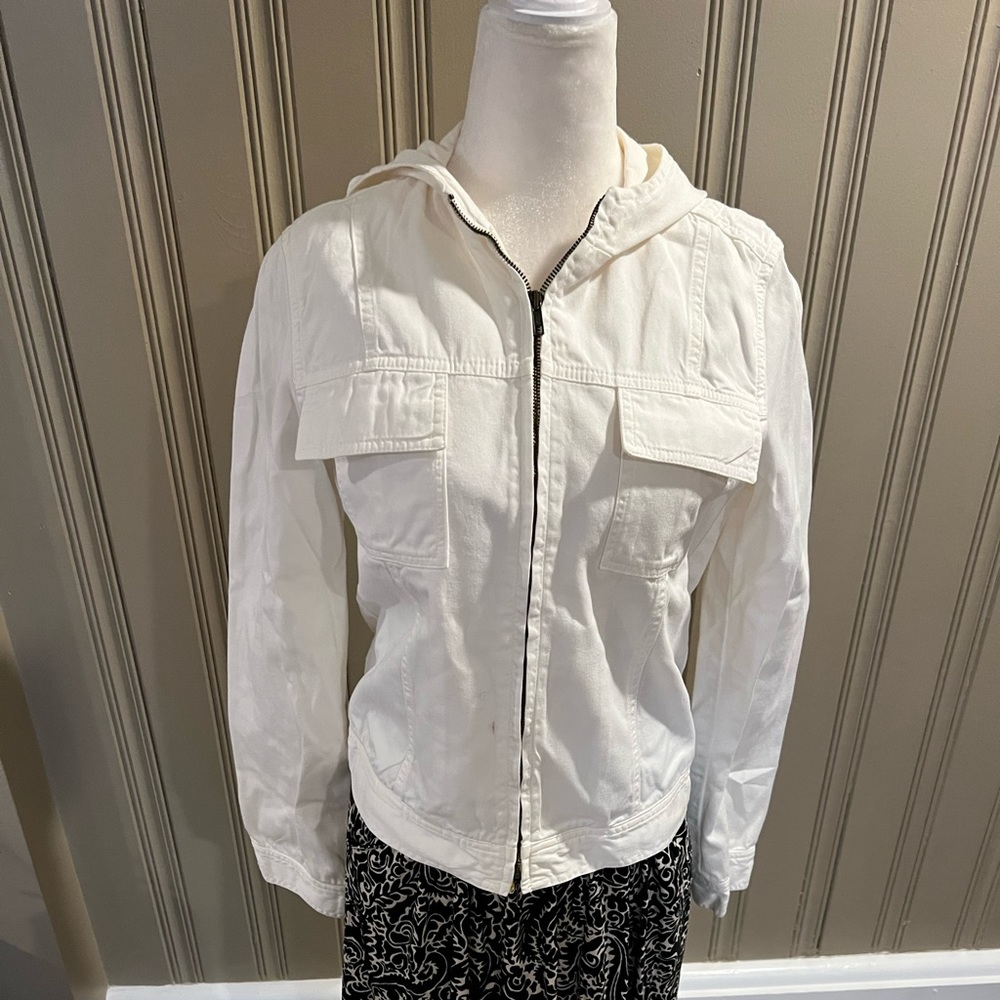 Zara White Denim Jacket